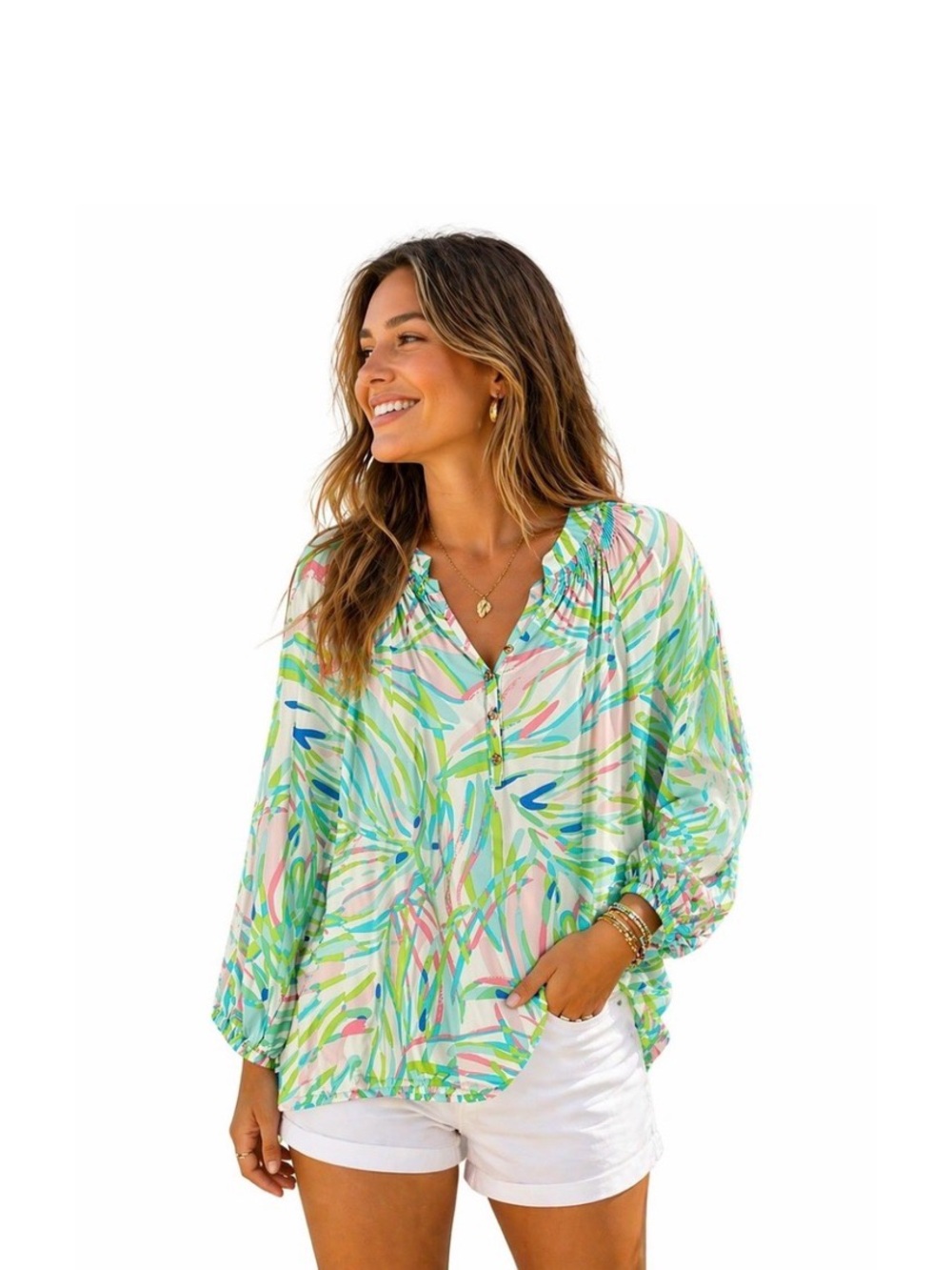 Lilly Pulitzer 100% Silk Elsa Blouse